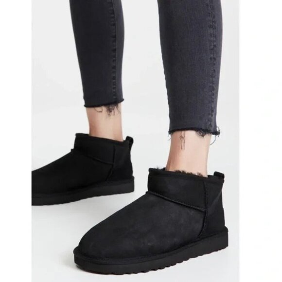 UGG Shoes - NIB UGG Classic Ultra Mini Boot Black EU 39 US 8